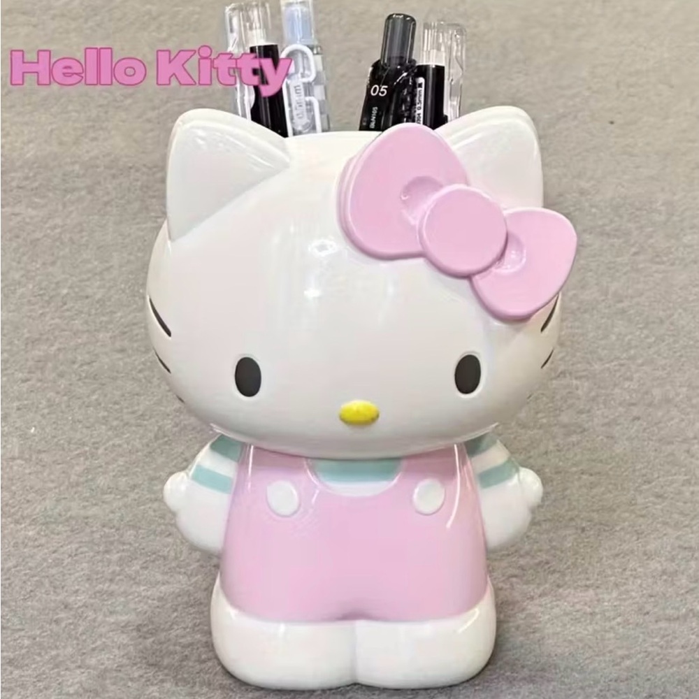 {NEW} Cute Kawaii Kitty Kat Pen or Brush Holder White/Pink